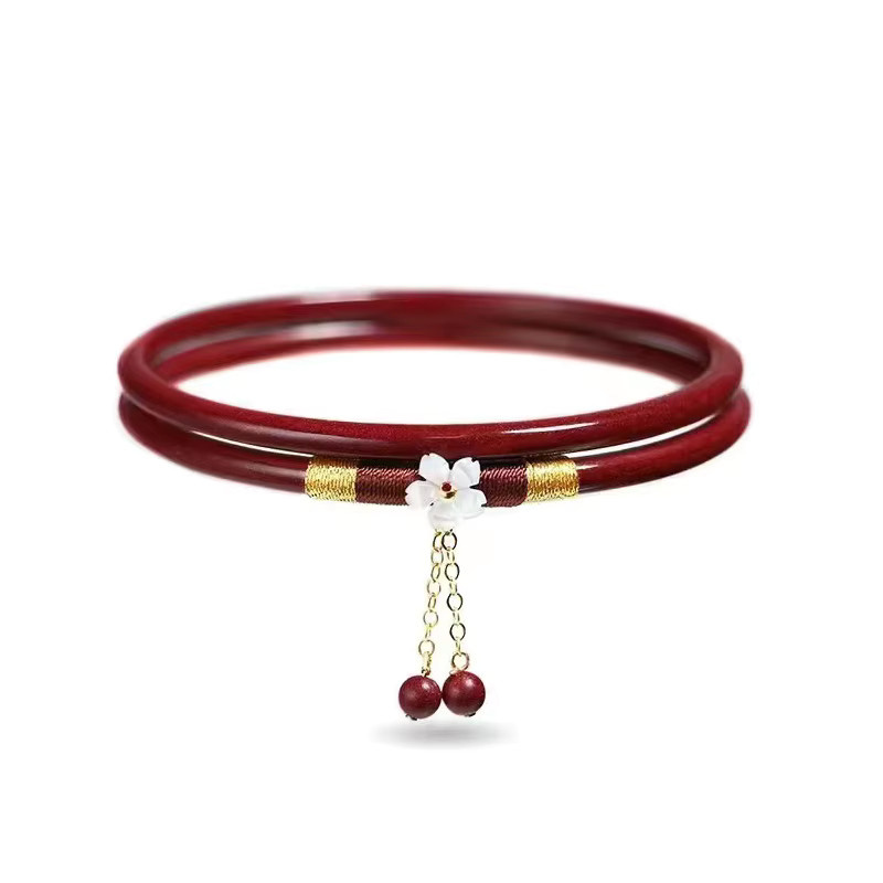 SayMakerLace Armband, Blume, Zinnober Rot, Jade, Damen - Bild 4