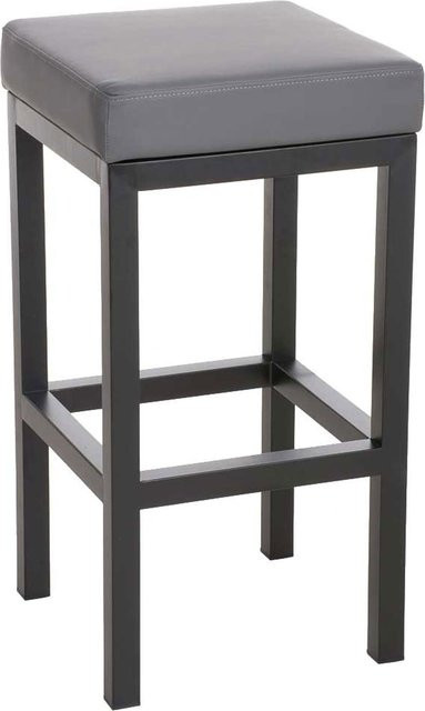 CLP Barhocker Taylor gepolsterter Barstuhl mit Sitzhöhe 83 cm aus Kunstleder oder Stoff und schwarzem Metallgestell - Bild 1