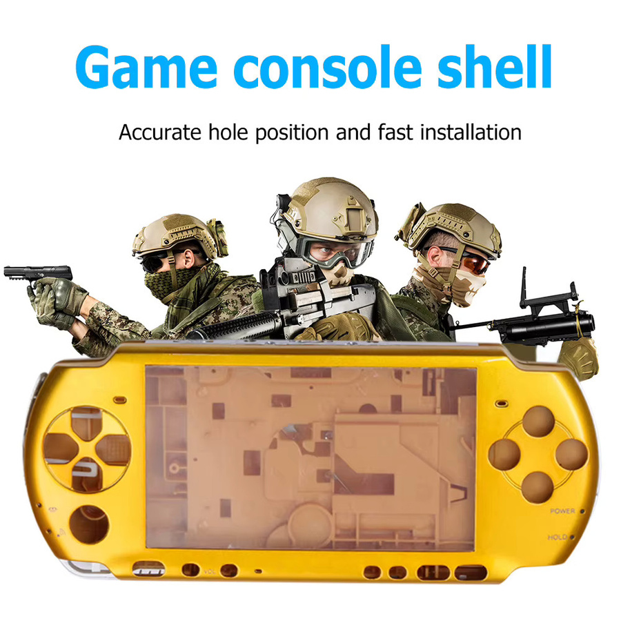 VODOOL Schutzhülle für PSP3000 Spielekonsole mit vorderer und hinterer Gehäuseschale sowie Tasten-Set in Transparent Retro-Design - Bild 3