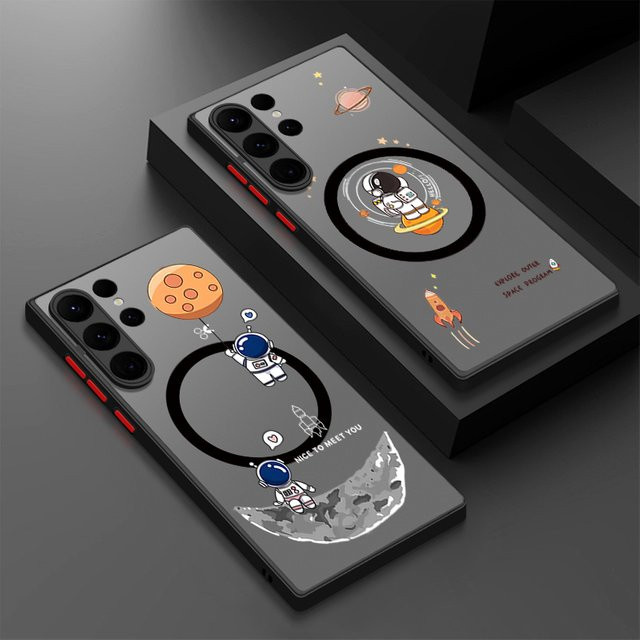 Astronauten Magnetische Handyhülle für Samsung Galaxy S26 S25 S24 S23 S22 Ultra Plus FE A57 A37 A17 A56 A36 A16 5G A55 A54 - Bild 1
