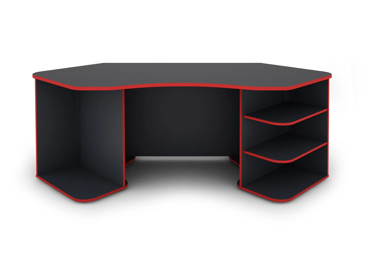 byLIVING Schreibtisch Thanatos modern in Anthrazit mit roten Kanten, B/T/H: 198 x 85 x 76 cm - Bild 4