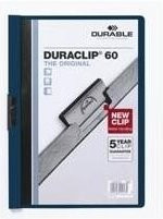 DURABLE Klemmmappe DURACLIP für A4 in Blau aus Kunststoff, 25 Stück - Bild 1