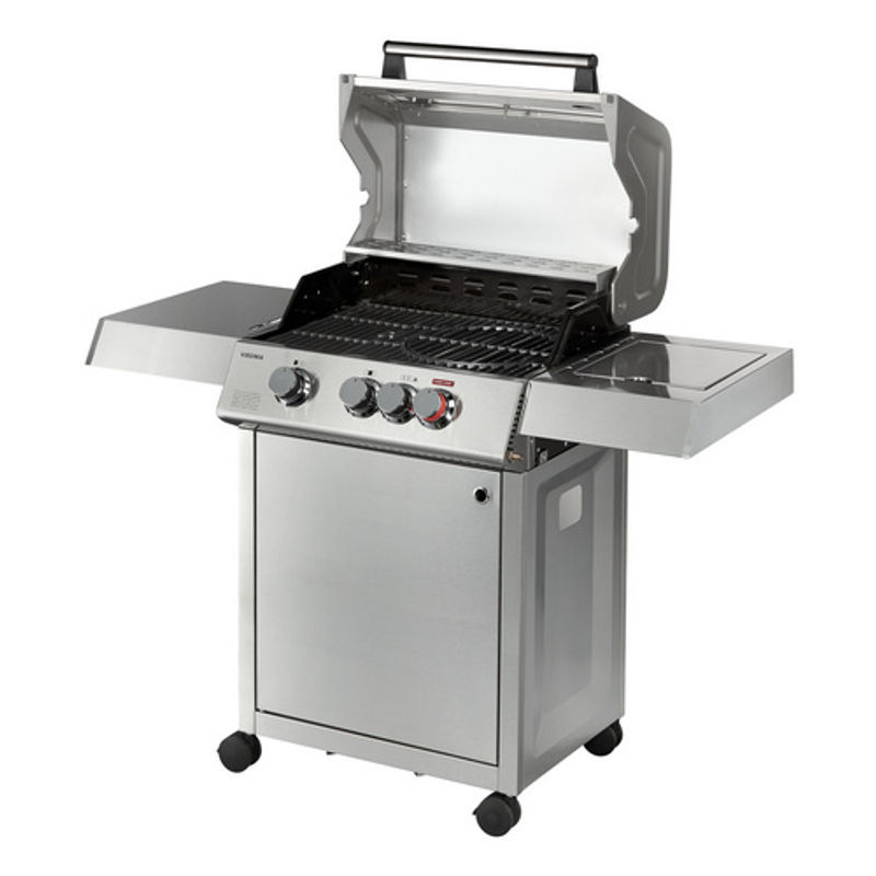 THOR Gasgrill Virginia in Grau mit 3 Brennern, 4,2 kW, Seitenkocher und Grillfläche: Breite: 62 cm, Tiefe: 43 cm - Bild 4