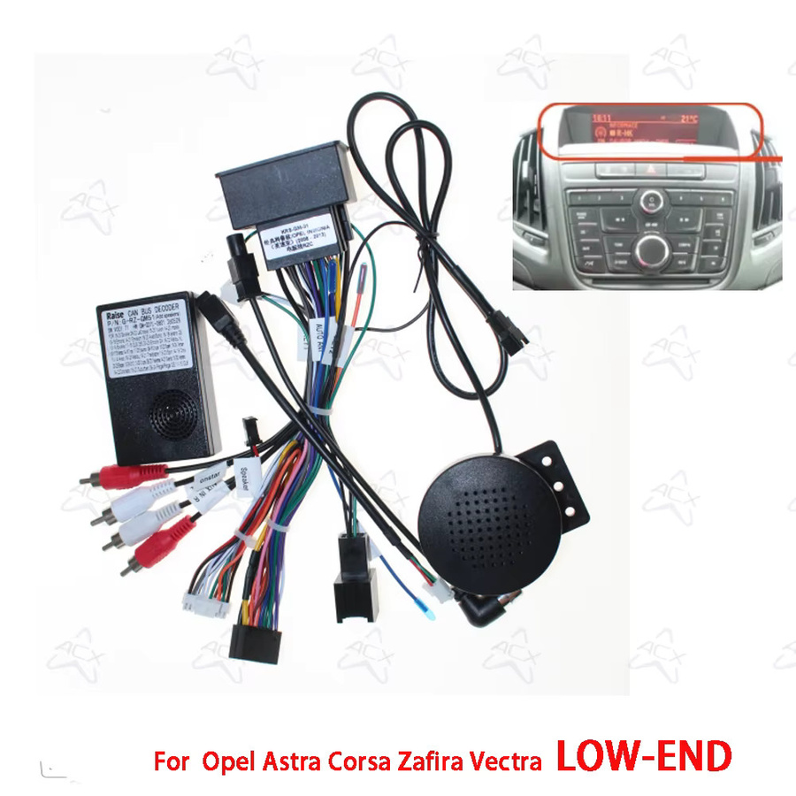 Autoradio-Kabelsatz mit CANBUS-Decoder für Opel Insignia, Meriva B, Mokka, Zafira O, Corsa E, Astra J und Astra K in Schwarz, 16-Pin-Kabeladapter - Bild 2