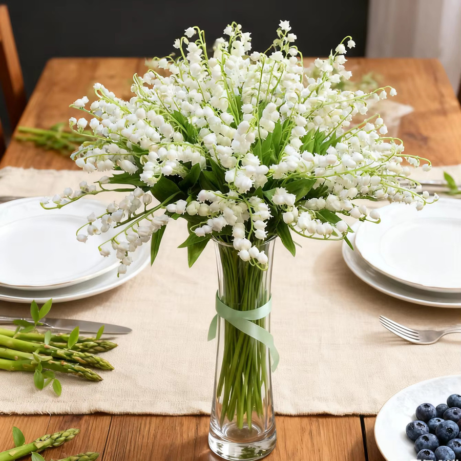 Handgemachte künstliche Blumen von XIAOYINMO in Weiß als florale Wanddekoration für Hochzeit und Valentinstag - Bild 2