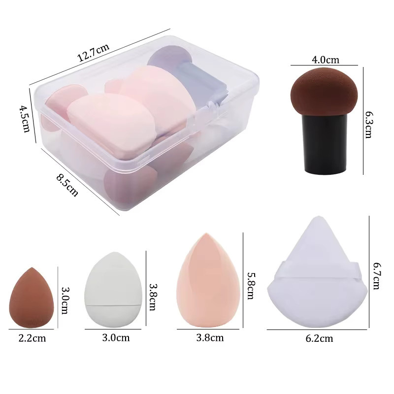 HMQ beauty Make-up Schwamm Set, 10 Stück, Dreieckig, Brown, Unisex - Bild 3