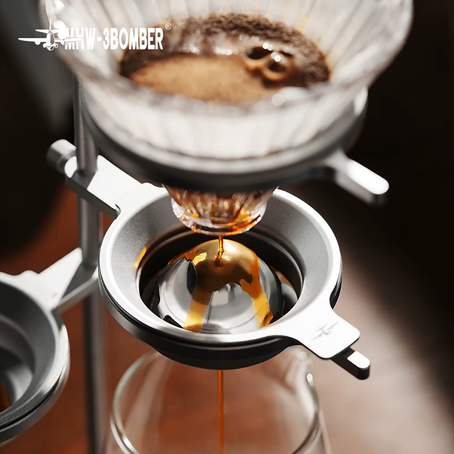MHW-3BOMBER Pour Over Chilling Ball 2er-Pack Edelstahl Kaffee-Eisball in Silber für Barista-Zubehör - Bild 1
