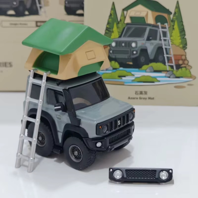 Tinyq Suzuki Jimny Let's Go Glamping Serie, Rückzieh-Auto, PVC - Bild 4