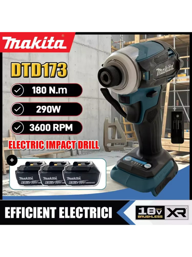 Makita DTD173 Bürstenloser Schlagschrauber für 18 V LXT Akkus mit 220 Nm Drehmoment - Bild 4