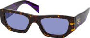 Prada PR A01S Sonnenbrille, Rechteckig, Vollrand, Kunststoff, Unisex, Purple Brown - Bild 1