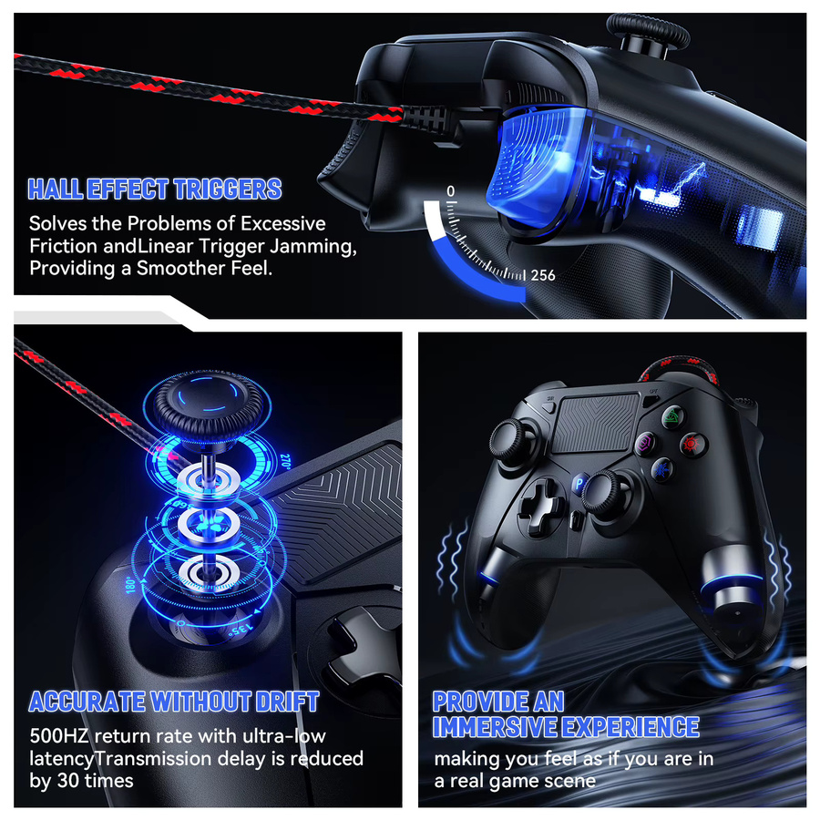 Sony DualSense Gamepad für PS5 und PC, kabelgebundener Controller mit Vibrationsfunktion, Turbo-Modus und 3,5 mm Klinkenanschluss in Schwarz oder Weiß - Bild 3