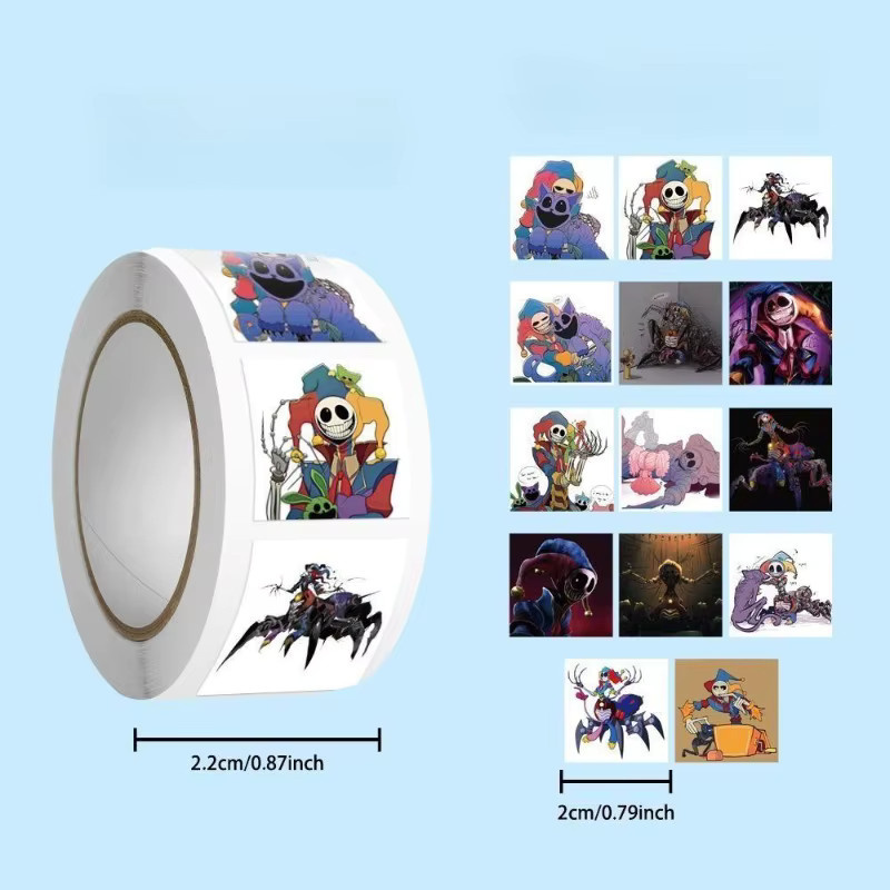 500 Stück Poppy Playtime Kawaii Sticker Set mit bunten Cartoon-Charakteren für DIY Graffiti und Handyhüllen - Bild 6