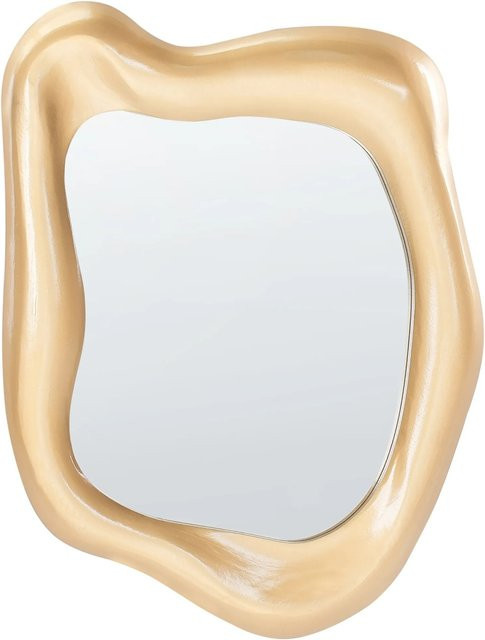 Beliani Wandspiegel SANTEC in Gold mit Glas und Holz, Breite: 59 cm, Höhe: 77 cm - Bild 1
