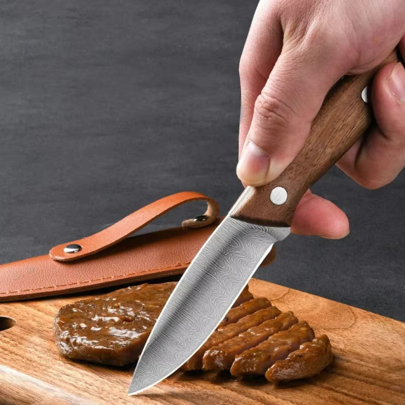 PLYS Obstmesser aus Edelstahl mit Holz-Holster zum Schneiden von Obst und Gemüse - Bild 4