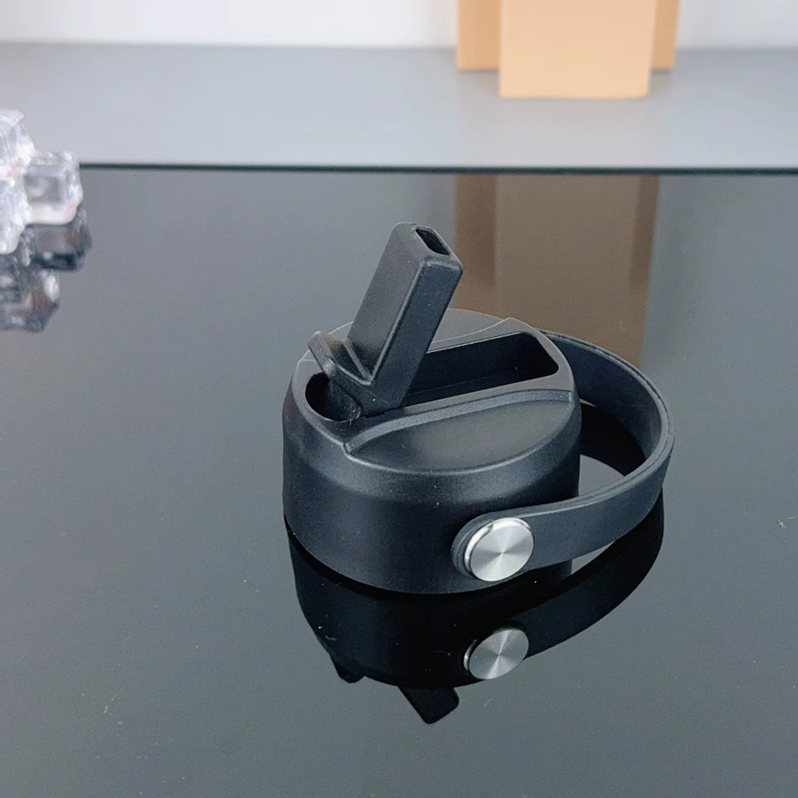 PKOVS Strohhalmdeckel mit Silikongriff in Schwarz für 32oz und 40oz Space-Flaschen mit weitem Hals - Bild 4