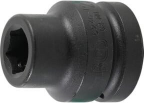 BGS Bit-Adapter 5246-1 in Schwarz, Innenvierkant 25 mm (1") auf Innensechskant 22 mm - Bild 1