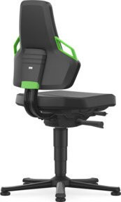 bimos Arbeitsdrehstuhl Nexxit Skintec in Grün/Schwarz mit automatischer Gewichtsregulierung und Sitztiefenverstellung - Bild 1