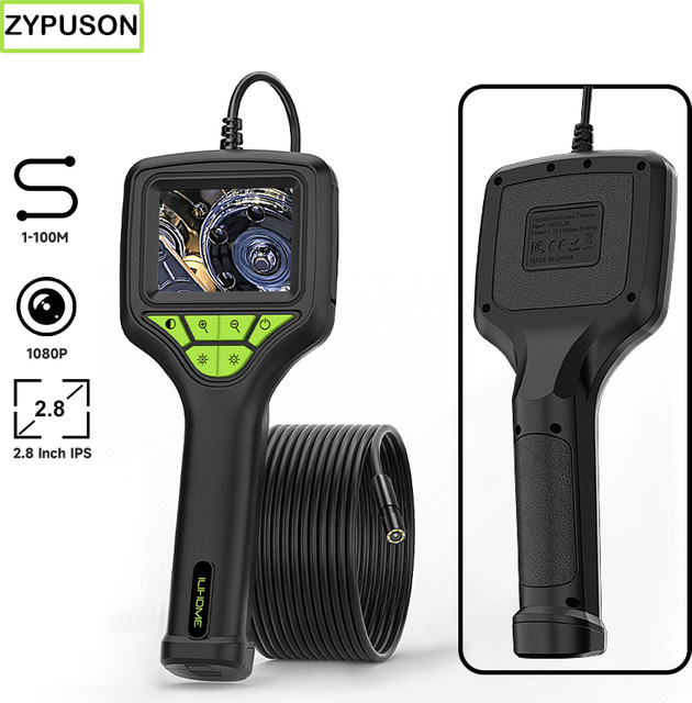 ZYPUSON Professionelle HD Endoskopkamera mit 1920x1080 Auflösung, 8 LED und wasserdichter Funktion in Schwarz - Bild 1