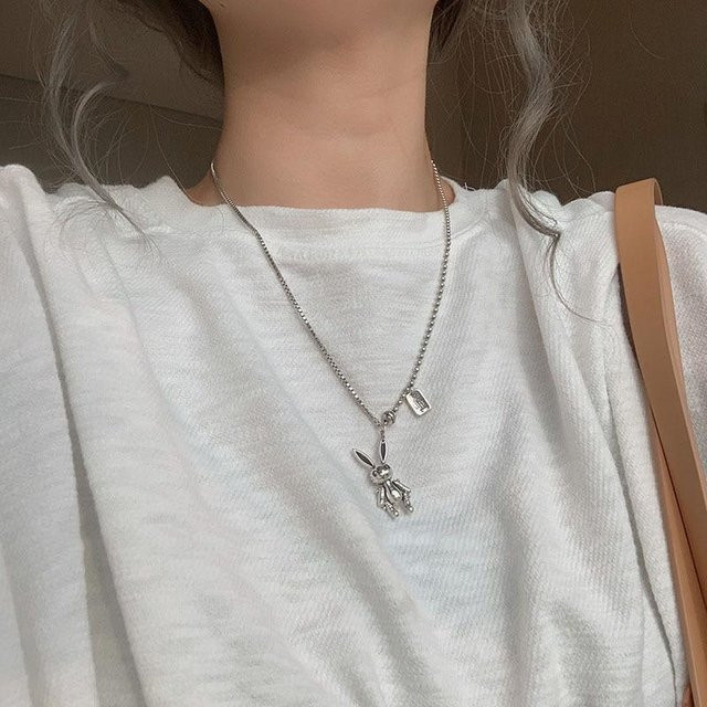 YIRAN Jewelry Halskette, 925 Silber, Hase Anhänger, Damen - Bild 1