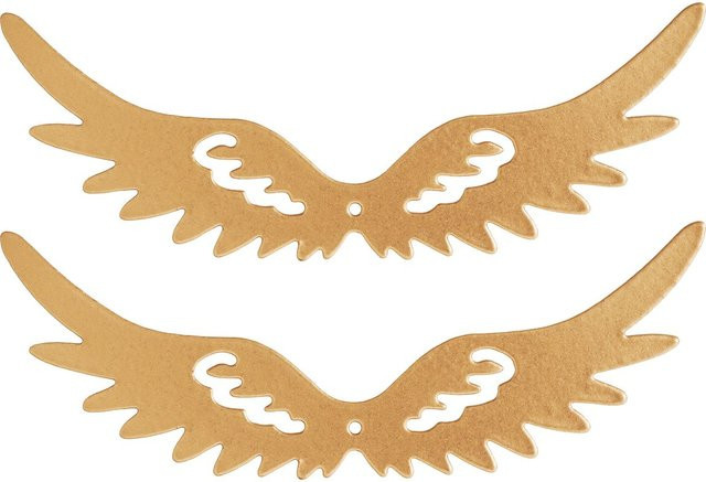 Glorex Engelsflügel Angelo in Goldfarben aus Eisen, Höhe: 7,8 cm - Bild 1
