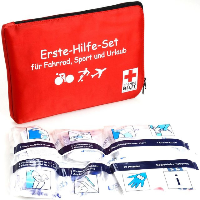 Kalff Erste Hilfe Tasche Universal in Rot inklusive Erste-Hilfe-Material - Bild 1
