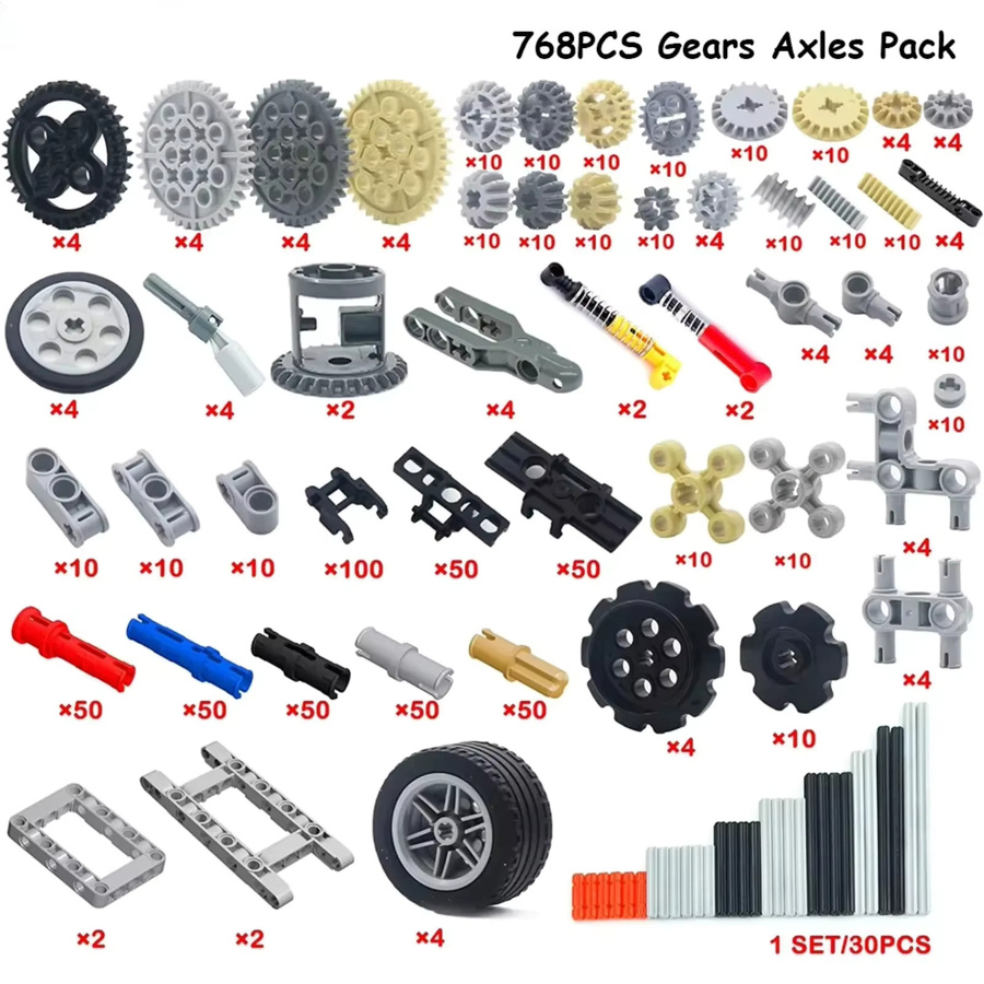 stemedu Technische Teile Bausteine Kit, 768 Teile, STEM Spielzeug - Bild 2