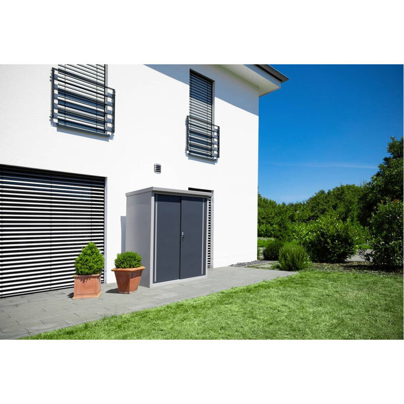 Trimetals Gartenschrank Guardian D63 aus Metall in Anthrazit, B/H/T: 172 x 186,5 x 98 cm - Bild 6