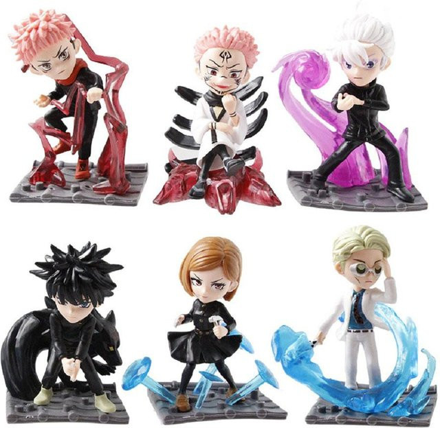Fashnics Jujutsu Kaisen Actionfigur Satoru Gojo und Sukuna 6-teiliges Set - Bild 1