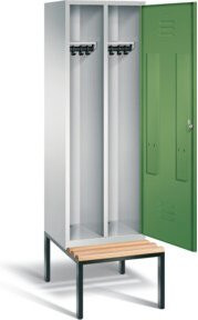C+P Spind Classic mit Resedagrün Front und Lichtgrauem Korpus, H x B x T: 209 x 61 x 81,5 cm - Bild 1