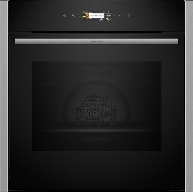 Neff Einbaubackofen B24CR31N0 in Edelstahl und Schwarz mit 71 l Volumen, WLAN, Pizza-Stufe, Brotback-Stufe und katalytisch beschichteter Rückwand - Bild 1