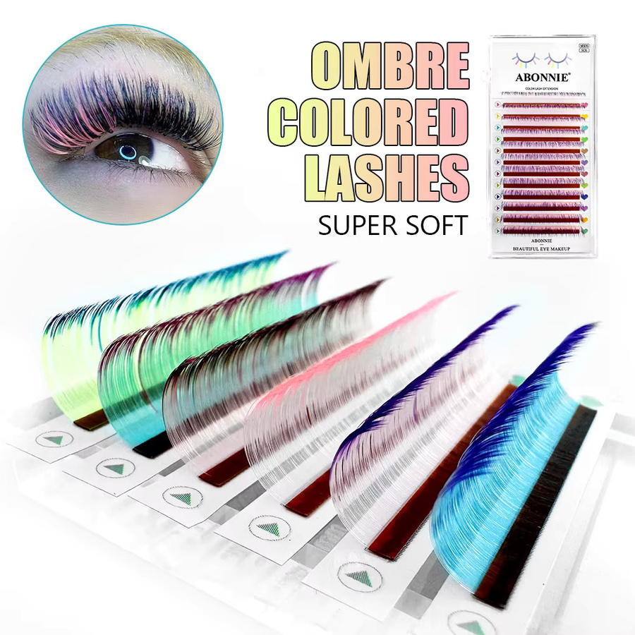 ABONNIE Falsche Wimpern Ombre Schwarz, Unisex - Bild 2