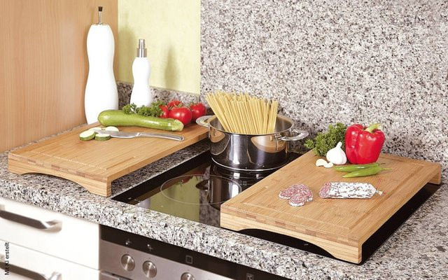 Kesper Abdeckplatte aus Natur-Bambus in Braun, B/H/L: 28 x 4,3 x 54 cm - Bild 1