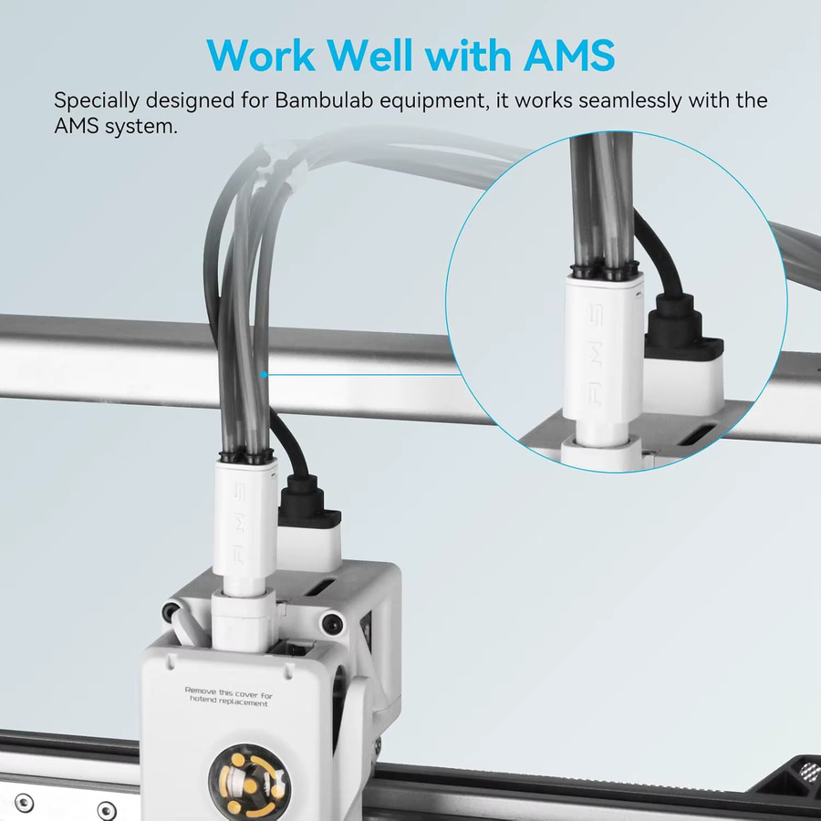 Bambu Lab PTFE-Schlauch für 1,75 mm Filament mit Schneider für Extruder, Innendurchmesser: 2,5 mm, Außendurchmesser: 4 mm, passend für Bambu Lab A1, P1P, P1S und X1C - Bild 3