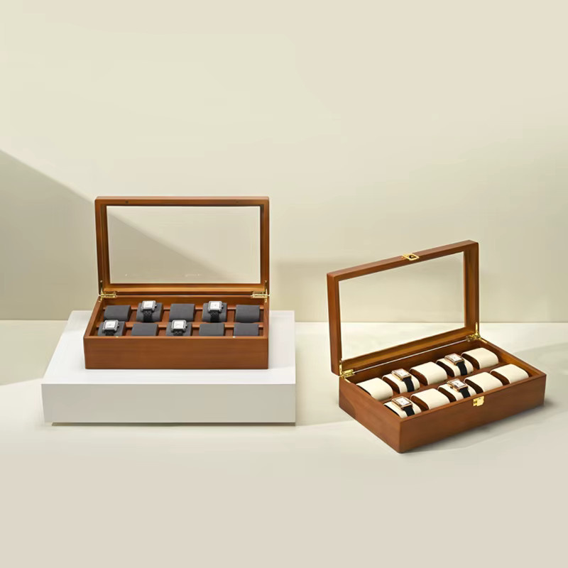 Oirlv Uhrenbox Holz, 10 Fächer, Herren und Damen - Bild 2