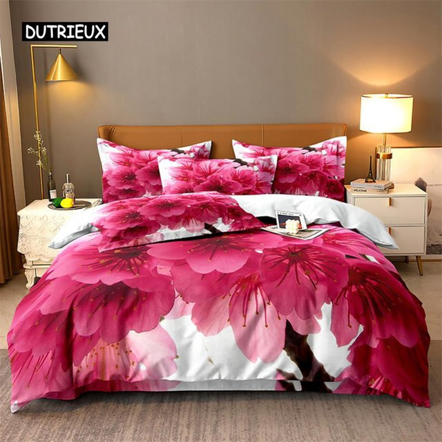 Bettwäscheset Lodestar mit floralem 3D-Digitaldruck in Pink, Queen-Size, B/H: 180 x 210 cm - Bild 1