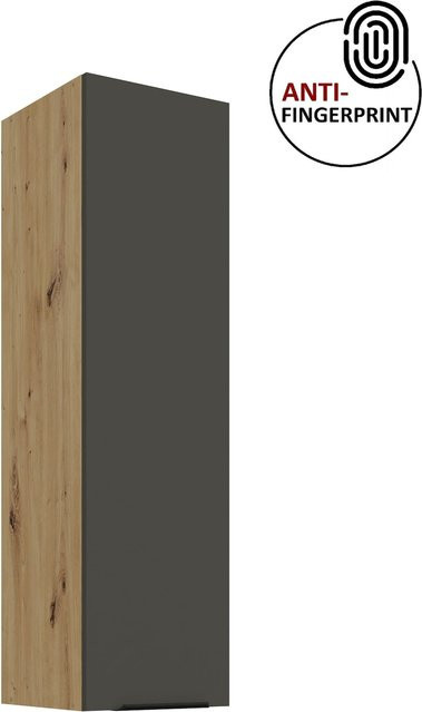 ARIA Hängeschrank Küchenzeile Graphite Anthrazit mit drei Einlegeböden Höhe: 30 cm, Breite: 90 cm - Bild 1