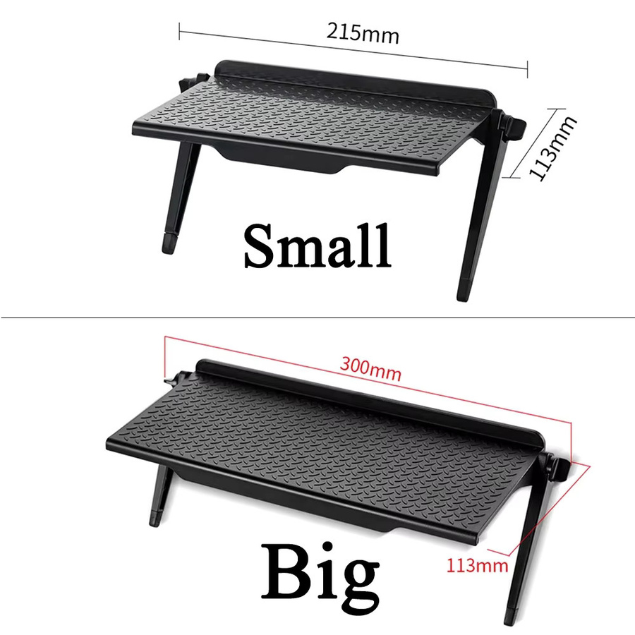 VIE LENTE Monitorständer und TV-Bildschirmständer in Schwarz, modernes Regal für Bürobedarf und Dekorationen, matt - Bild 6