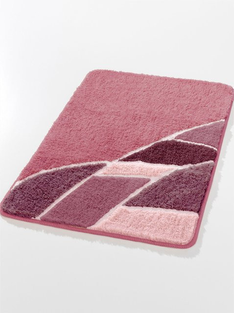 Rutschhemmender Badeteppich von Hagemann in Pink mit Grafikdesign aus 100% Polyacryl - Bild 1