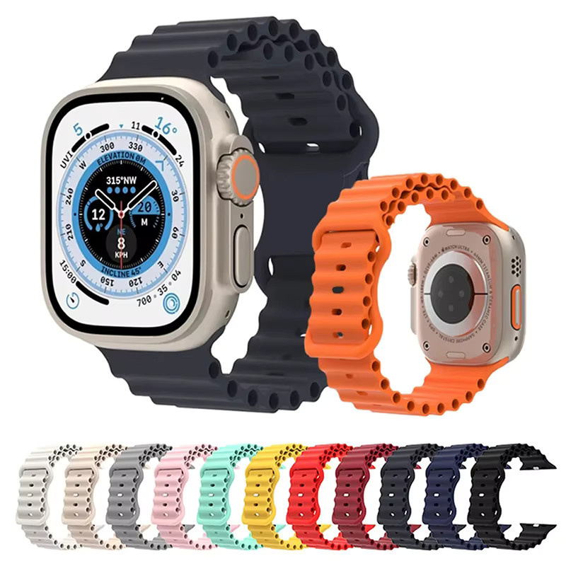 QUERPXAF Uhrenarmband Silikon, Schwarz, Unisex, Apple Watch - Bild 4