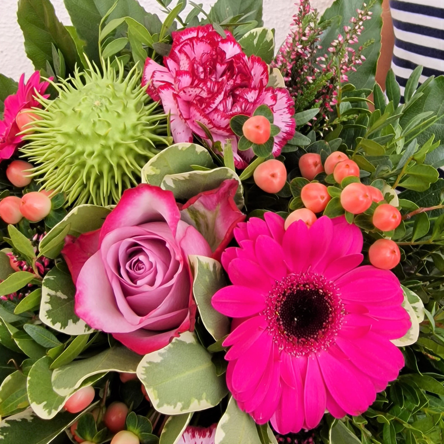 Stelldichein Blumenstrauß Rose Gerbera Carnation Mixed Pink Größe S - Bild 2