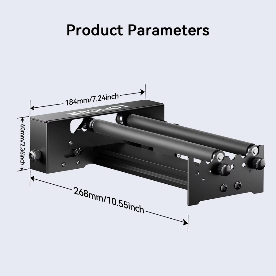 360 Grad Auto Rotary Roller für Lasergravurmaschinen zur Bearbeitung von zylindrischen Objek wie Gläsern, Dosen, Tassen und Flaschen, Schwarz - Bild 3