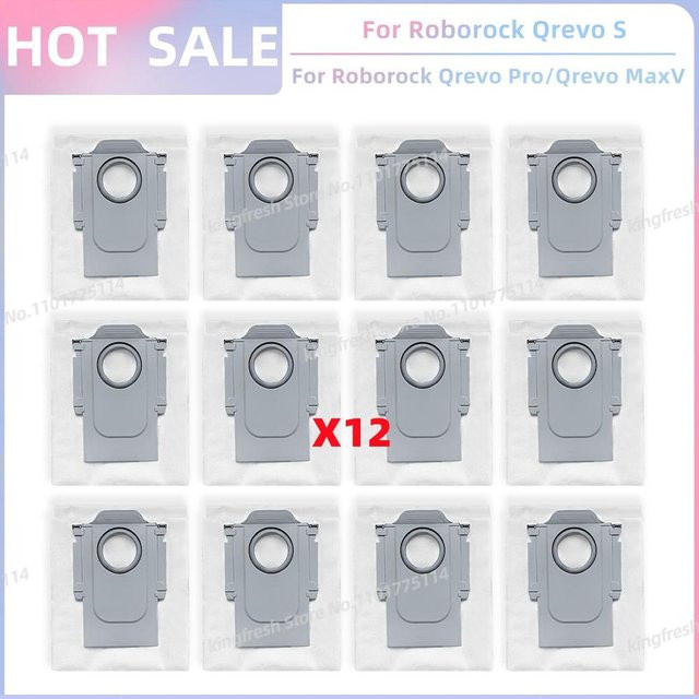 Roborock Ersatzteil-Set für Qrevo S, Qrevo Pro, Qrevo MaxV und Qrevo Plus in Grau mit Hauptbürste, Seitenbürste, Filter, Wischmopp und Staubbeuteln - Bild 1