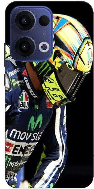 Handyhülle Maniacase für Oppo Reno 13 5G aus Silikon in Schwarz und Multicolour mit Valentino Rossi Design - Bild 1