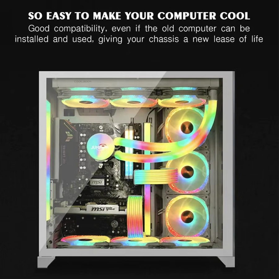 TEUCER RGB LED Lichtstreifen für PC Netzteil ATX 24PIN und Grafikkarte in Weiss und Multicolour - Bild 6