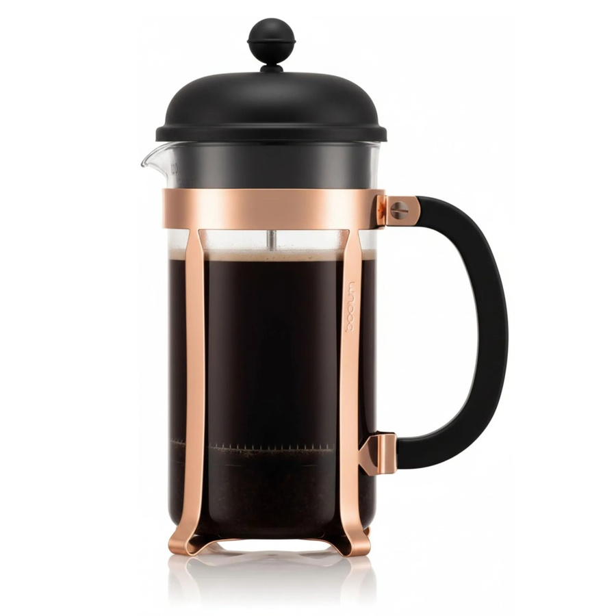Bodum Caffettiera French Press Kaffeebereiter Kupfer und Schwarz 1,0 l - Bild 2
