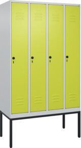 C+P Spind Classic PLUS Garderobenschrank mit 4 Abteilen, Gestell aus Stahl, Höhe: 212 cm, Breite: 120 cm, Tiefe: 50 cm - Bild 1