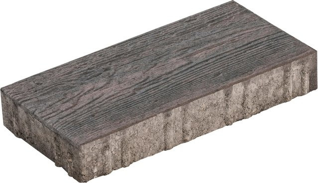 Diephaus Terrassenplatte Ruda Terra in Braun mit Holzstruktur B: 40 cm, T: 20 cm, H: 6 cm - Bild 1