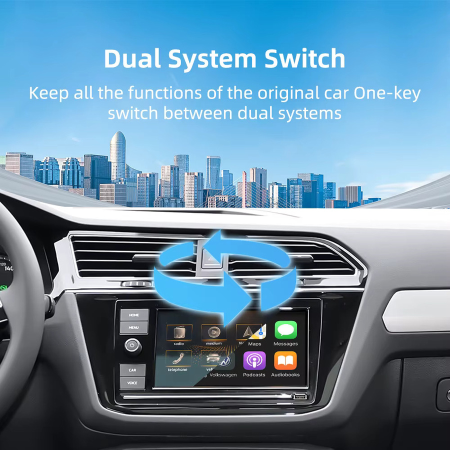 ANYFAR Drahtloses CarPlay Upgrade-Modul für VW Volkswagen Golf 7 Tiguan Lamando Magotan Phideon Teramont mit MIB1/MIB2 Original-Bildschirm via Wi-Fi und Bluetooth - Bild 3
