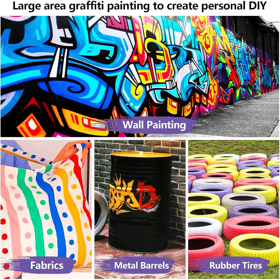 Acryl-Marker Set mit breiter Spitze in 10 leuchtenden Farben, permanent und hochdeckend für Graffiti und Kunst, Breite der Spitze: 1,5 cm - Bild 6