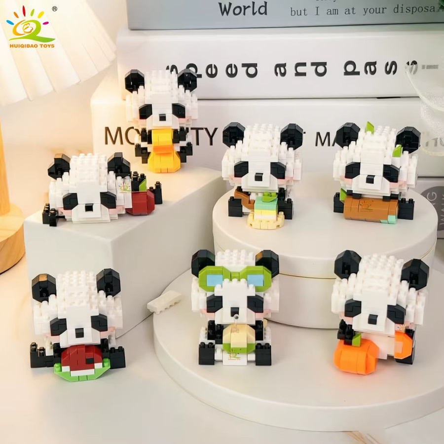 HUIQIBAO Mini Niedlicher Panda, Micro Bausteine, 3D Diamant Modell, Tiere - Bild 2